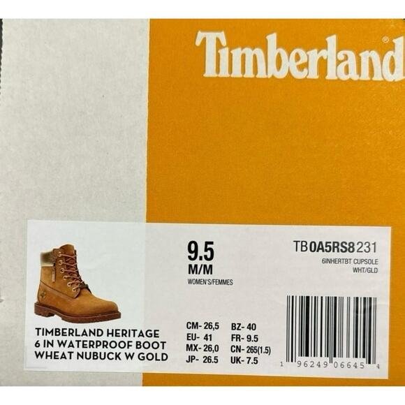 Timberland Heritage 6 inch Waterproof Women's Boots - Color: Wheat - Size: 9.5 - Picture 4 of 7